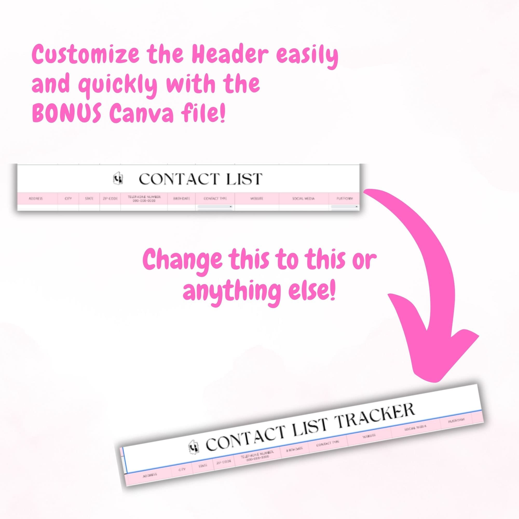 Address Book Template Google Sheets, Business Client Tracker for Google
