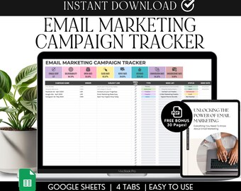 Email Marketing Campaign Tracker: Google Sheets Template (Digital Download)