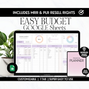Budget Planner Google Sheet Monthly Budget Spreadsheet Paycheck Budget Biweekly Template Simple Weekly Financial Planner Beginners Budgeting