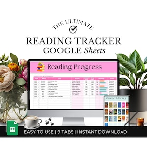Agenda di lettura di Google Fogli, Registro di lettura, Monitoraggio degli acquisti e dei libri, Biblioteca digitale e diario di recensioni di libri, Regalo per gli amanti dei libri, Per bambini
