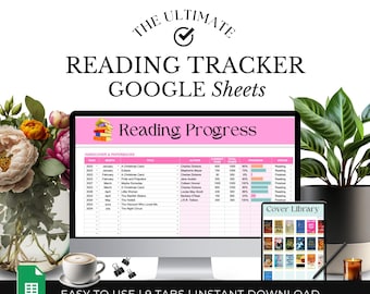 Google Sheets Reading Tracker, Book Review Journal (Digital Download)