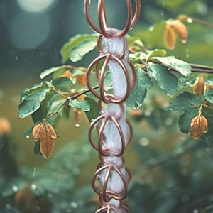 Tripple Sakuru Rain Chain | Solid Copper