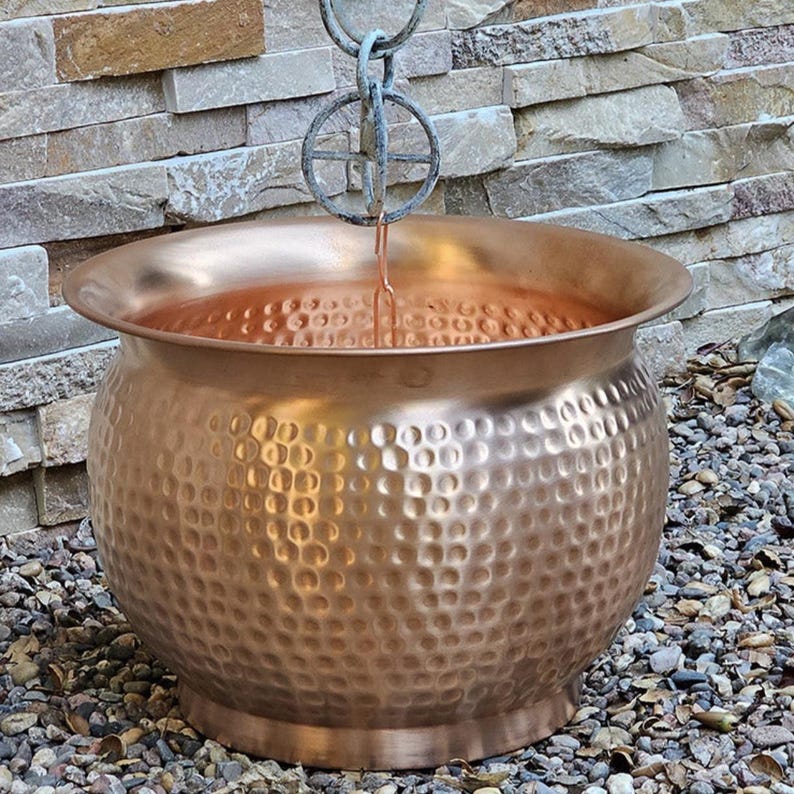 Hachi Basin™ Pot: PURE SOLID Unfinished Hammered Copper - Etsy