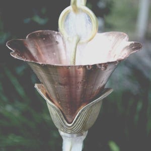 Hana | Copper/Brass Rain Chain