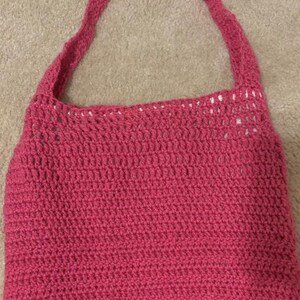 Regelmäßige Hot Pink Crocheted Einkaufstasche
