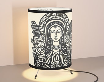 Mary Tripod Lamp, White Shade