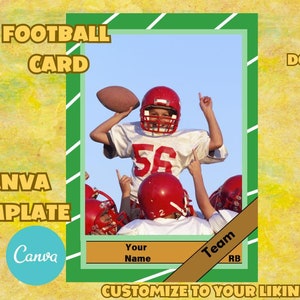 Fußball Kartenvorlage | Canva Vorlage | Jugend Sport Karte | Bearbeitbare Sammelkarte | Sport Card Vorlage Digitaler Download