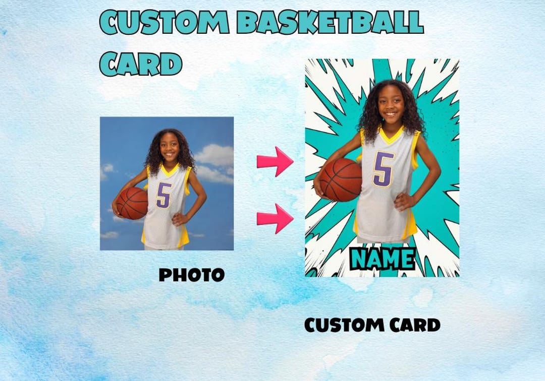 Custom Basketball Card Digital File| Personalized Basketball Card ...