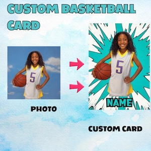 Benutzerdefinierte Basketball Karte Digitale Datei | Personalisierte Basketball Karte | Jugend Sport Karte | Benutzerdefinierte Basketball Karte digitaler Download