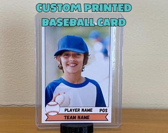 Custom Printed Baseball Sports Card Personalized to your Liking | Premium Sports Card Perfect for a Gift