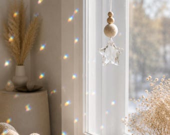 Sonnenfänger Sternenkind mit Name | Erinnerung an dein Sternenkind | Personalisierter Kristall Stern | Trauergeschenk Fehlgeburt Babyverlust