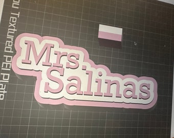 STL file Creation for Teacher Name Plate- Digital Download