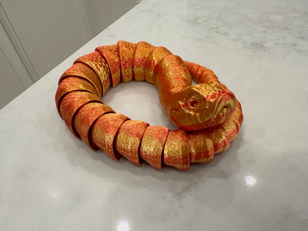 3D Printed Adult Hognose Snake Articulating, Lifelike Reptile Model ...