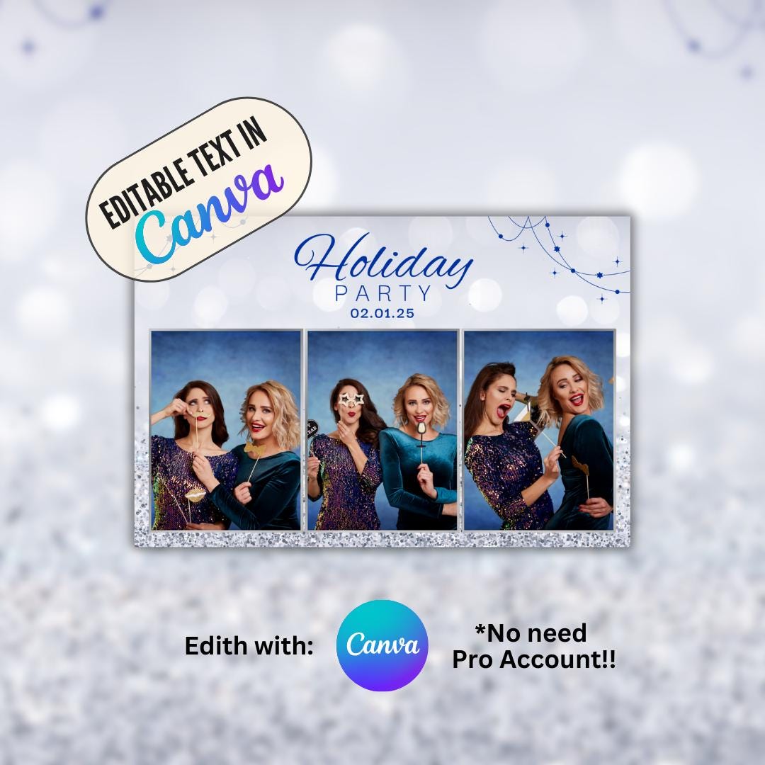Easy Editable Photo Booth Templates Using Free Canva 4x6 3 Photos Etsy