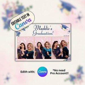 Easy Editable Photo Booth Templates using free Canva- 4x6 - 3 Photos