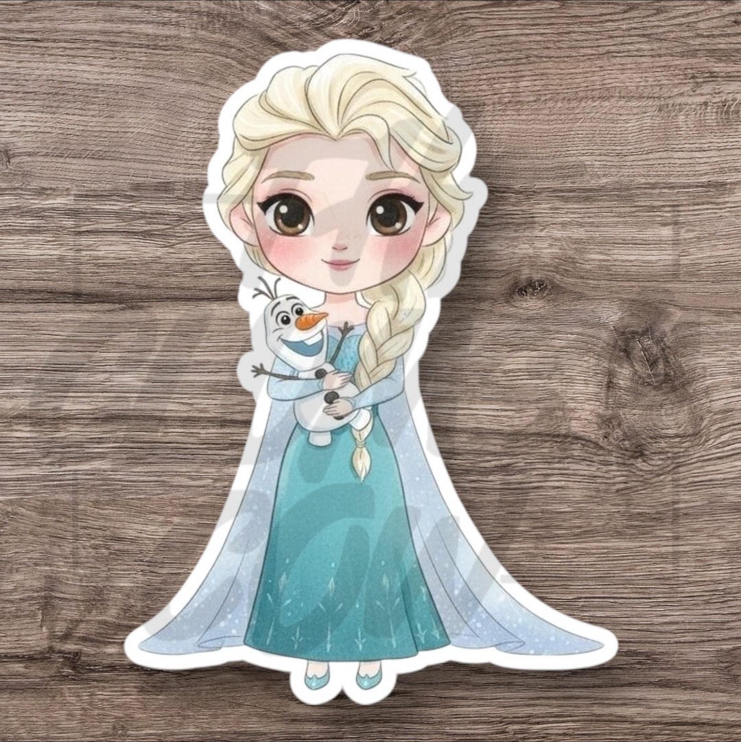 Elsa and Olaf Vinyl Water Resistant Sticker - Etsy