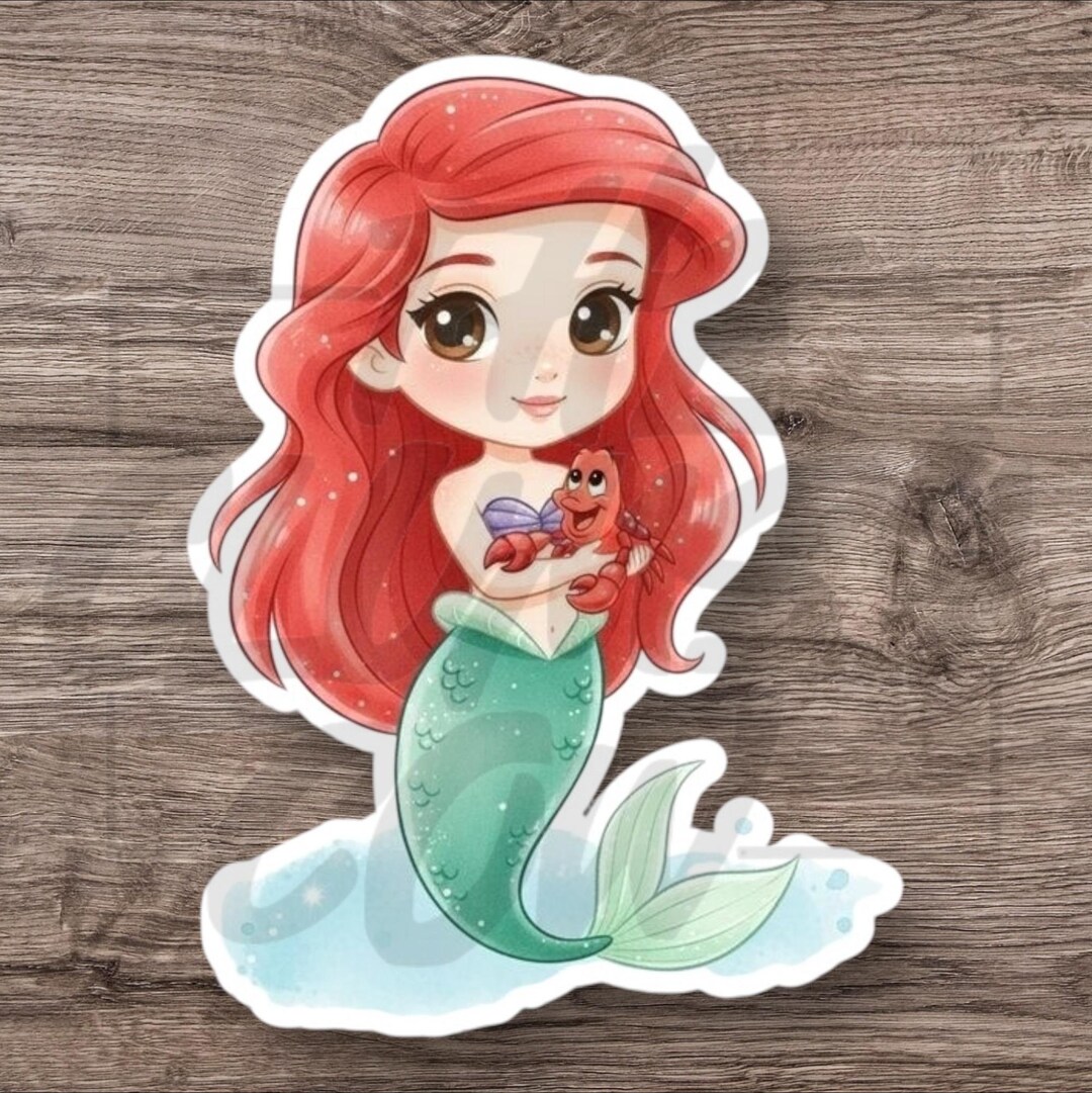 Ariel Vinyl Sticker - Water Resistant - Etsy