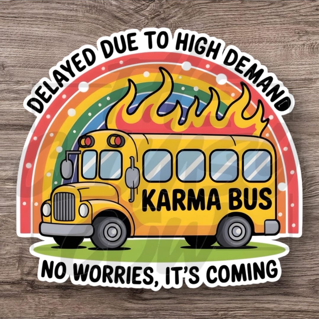 Karma Bus Sticker - Etsy