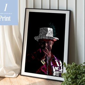 Gord Downie Print | The Tragically Hip | Canada | Rock and Roll Music | Wordle Art | Memorial | Digital Download