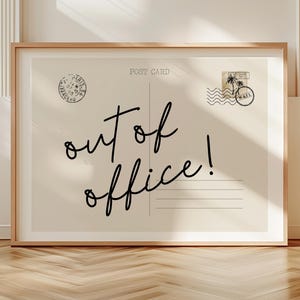 Büro Postkarte druckbare Kunst | Trendige horizontale Wandkunst | Büro Ästhetik | Büro Wandbilder | Arbeit von zu Hause aus