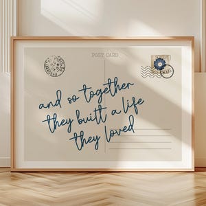 Postkarten Poster | Trendige horizontale Wandkunst | Liebe Zeichen | Romantisch Druck | Navy Schlafzimmer Wandbilder | Landschaft Poster | Liebe Poster