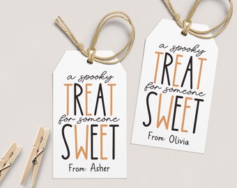 Editable Halloween Treat Tag | Printable Cookie Tag (Digital Download