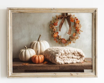 Autumn Wall Art | Fall Decor | Autumn Printable Art | Horizontal Digital Art | Autumn Gallery Wall | Cozy Fall Print | Vintage Wall Art
