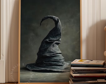 Witch Hat Halloween Printable Wall Art | Halloween Decor | Witch Printable Art | Halloween Gallery Wall | Spooky Witch Print | Vintage Art