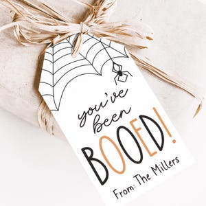 Editable You&#39;ve Been Booed Gift Tag | Halloween Treat Tag | Cookies Treat Tag | You&#39;ve Been Boo&#39;ed Tag | Booed Favor Tag | Instant Download