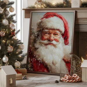 Santa Claus Print | Santa Wall Art | Christmas Printable Art | Santa Claus Winter | Christmas Wall Art | Christmas Poster | Christmas Prints
