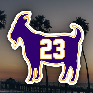 Lebron James Goat 23 Lakers Cavaliers Waterproof Vinyl Sticker Decal Art