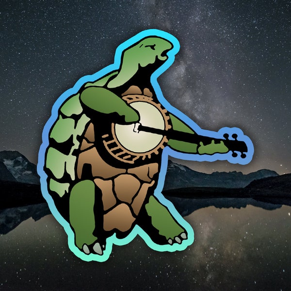 Terrapin Turtle With Banjo Waterproof Vinyl Sticker Decal Grateful Dead Lyric Art