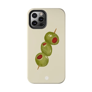 Coque de portable couleur olive crème