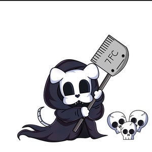 The Reaper of Matted Dogs, Grim Reaper, dog grooming stickers, dog stickers, dog humor, vinyl sticker, water bottle sticker