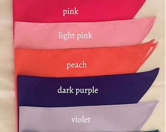 small dog bandana, dog bandana, solid colored dog bandana, dog neckerchief, personalized dog bandana, embroidered dog bandana, boy& girl dog