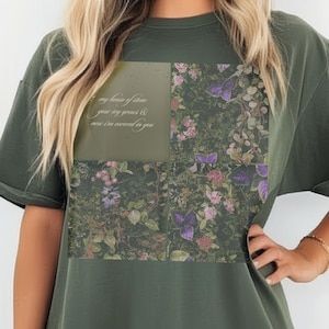 My House Of Stone Your Ivy Grows Lyrics T-Shirt, Trendy Pop Star Ivy Era Inspired, Comfort Colors® Oversized Tee, Floral Cottagecore Shirt