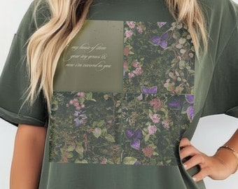 My House Of Stone Your Ivy Grows Lyrics T-Shirt, Trendy Pop Star Ivy Era Inspired, Comfort Colors® Oversized Tee, Floral Cottagecore Shirt