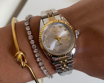 Gouden horloge voor vrouwen, dameshorloge Gouden horloge, vintage horloge, minimalistisch dameshorloge, horloge voor dagelijks gebruik, cadeau voor haar