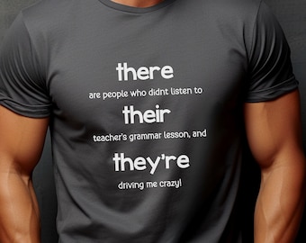 Funny Grammar Teacher T-Shirt, English Punctuation Gift