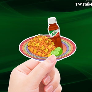 Funny Mexican Snacks Sticker: Mango, Tajin, Lime - Waterproof Vinyl Decal