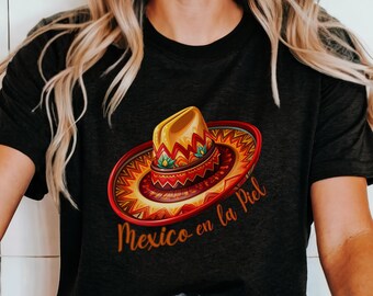 Boho Mexican Pride T-Shirt: Hispanic Heritage Gift