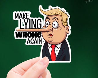 Funny Anti Trump Sticker: Political Humor Resist Decal