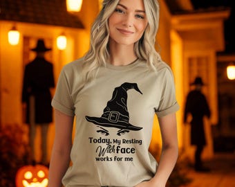 Funny Halloween Shirt: Resting Witch face, Women's Halloween Party Tee