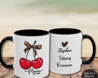 Personalized Mother's Day Mug: Custom Mama Coffee Mug with Kids Names
