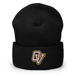Custom Logo Embroidered Beanie, Cuffed Personalized Winter Hat, Custom Text, Unique Gift for Men & Women