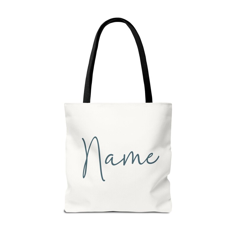 Personalized Book Lover Tote Bag: Floral Book Design image 4