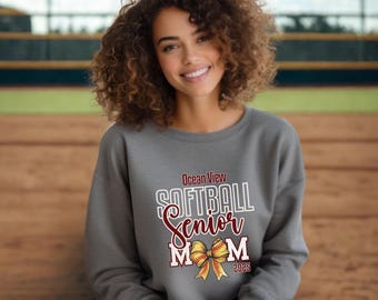 Custom Softball Mom Shirt, Personalized Softball Shirt, Game Day Softball Hoodie, Warmup Softball Sweatshirt, Matching Team Softball Shirts