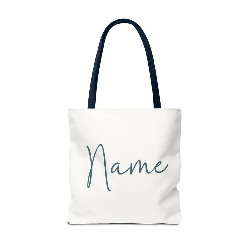 Personalized Book Lover Tote Bag: Floral Book Design image 3