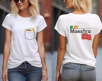 Personalized Bilingual Teacher Shirt: Maestra Era Tee