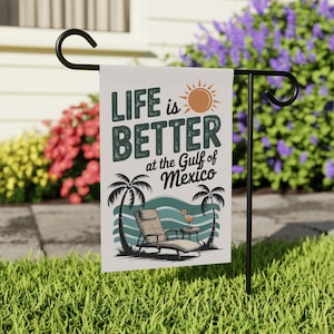 Gulf of Mexico Garden Flag: Coastal Home Decor (12&#39;&#39; × 18&#39;&#39;)